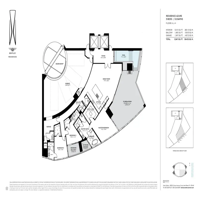 Bentley Residences floor plan 3